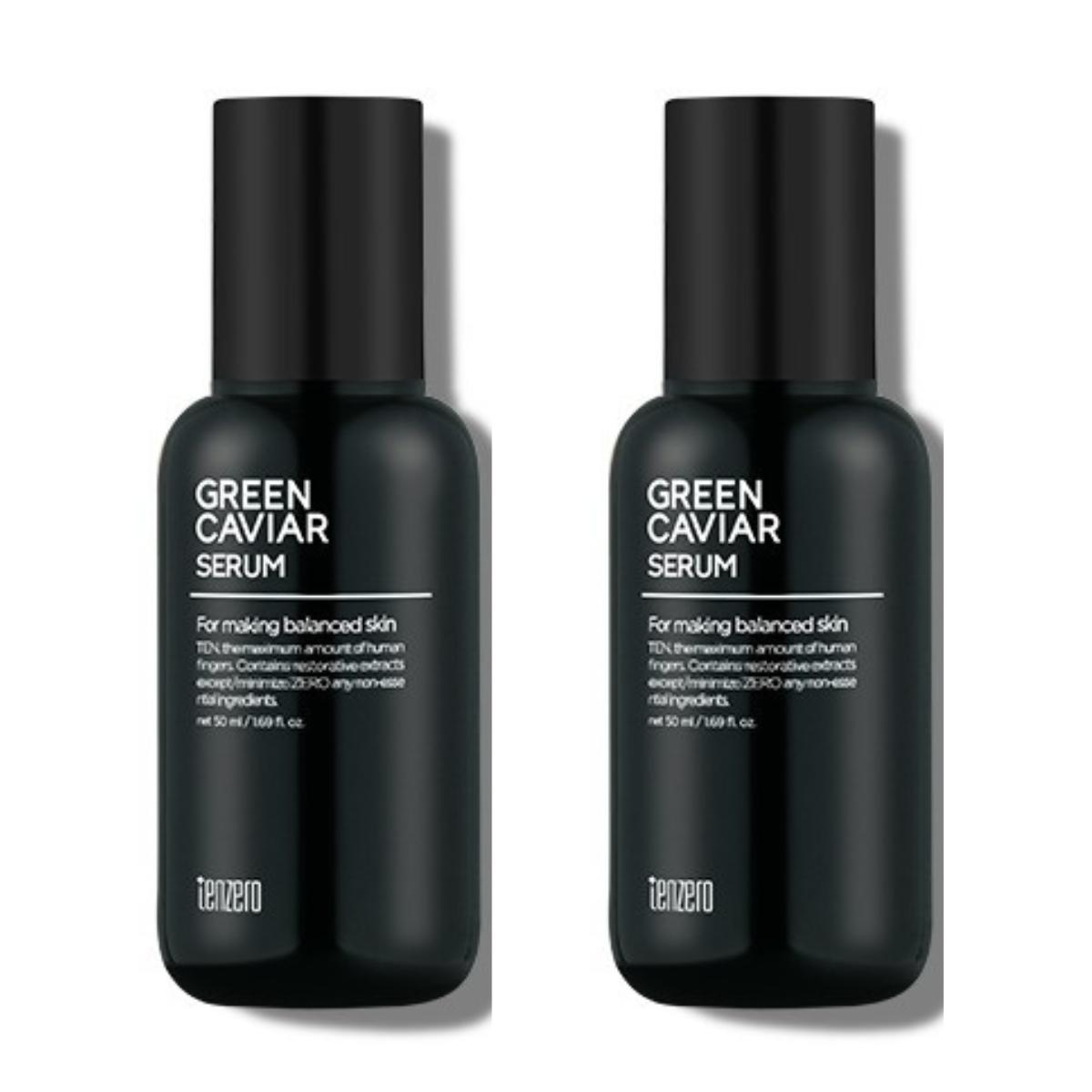Tenzero Green Caviar Serum Deep Sea Hydration & Skin Elasticity Vitalizing Essence 50ml (Pack of 2)