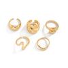 Chunky Gold and  Rings for Women - Adjustable Statement Open  Thick Stackable Rings Set