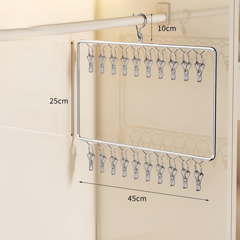 

Stainless Steel Freestanding Hat Hook Wardrobe Storage Hanger - Space Saving Closet Organizer for Bedroom, Closet