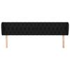 VidaXL Headboard with Ears Black 183x23x78-88 Cm Fabric3117496