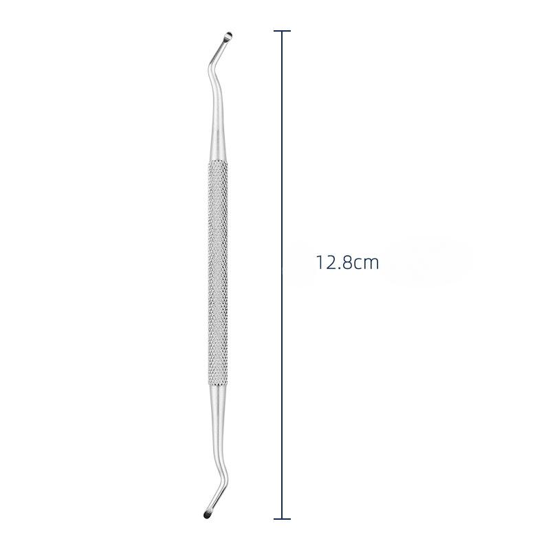 

Средство для чистки вросшего ногтя, Изогнутая ложка для ногтей для удаления грязи, Простой в использовании инструмент для педикюра 1PC