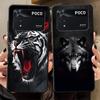 Cool Cartoon Wolf Funda Phone Cover Case for Xiaomi Poco F8 M3 M4 M7 C71 C61 F3 M5 C50 X3 X4 X5 X7 Pro C75 F1