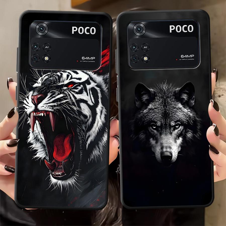 Cool Cartoon Wolf Funda Phone Cover Case for Xiaomi Poco F8 M3 M4 M7 C71 C61 F3 M5 C50 X3 X4 X5 X7 Pro C75 F1