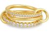 Interlocking Zircon Diamond Ring - Two-Tone Trendy Personalized Design