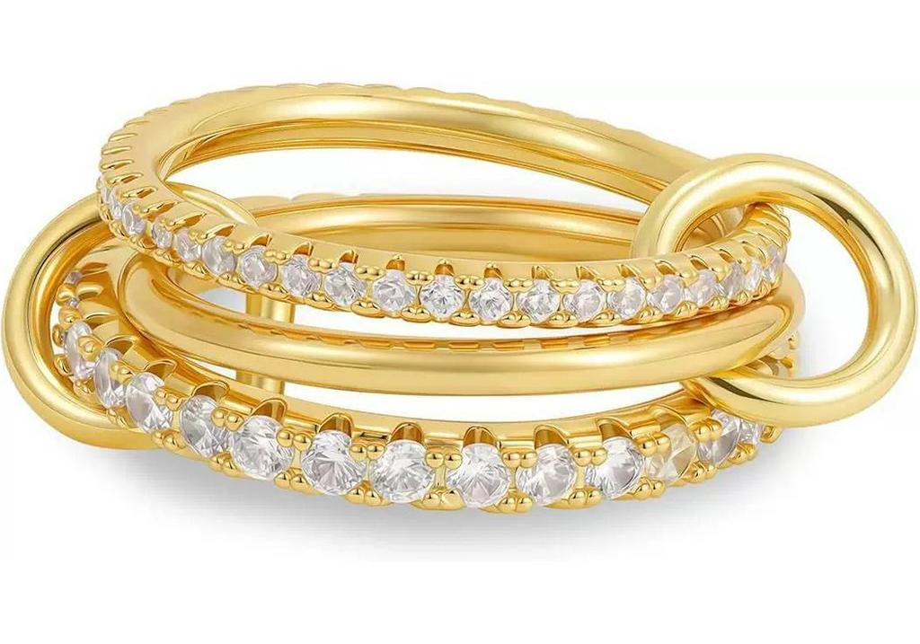 Interlocking Zircon Diamond Ring - Two-Tone Trendy Personalized Design