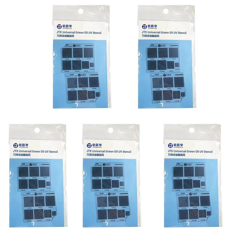 JTX Universal  Solder Mask Green Oil UV Stencil Screen IC Pad Special Green Oil Mesh for 0.3/0.35/0.4/0.5 Scrape Clean UV Curing