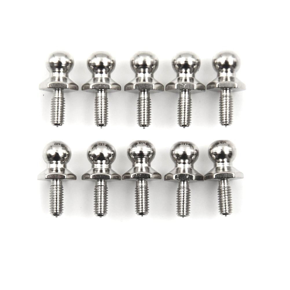10Pcs Model Car Ball Head Screws Aluminum Alloy Non-standard Screws Suitable for Tow Hook/drift Car D3