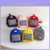 Trendy Black And White Plaid Children's Backpack Ideal For School And Snacks