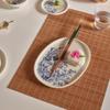 MOOMIN Arabia Hal Serving 23cm X 17cm [Official Import] Plate, Blue, Approx. (W) (D)