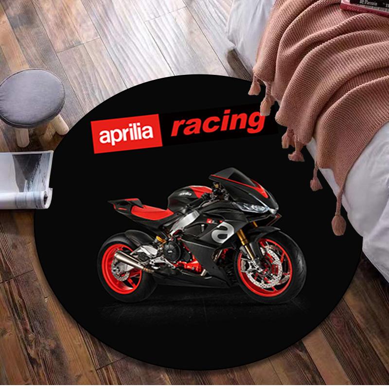 

1Pc Aprilia racing Circular Print Rug - home decoration Carpet For Living Room Bedroom Flooring Computer Chair Area Rug 80x80cm( 31x31in)