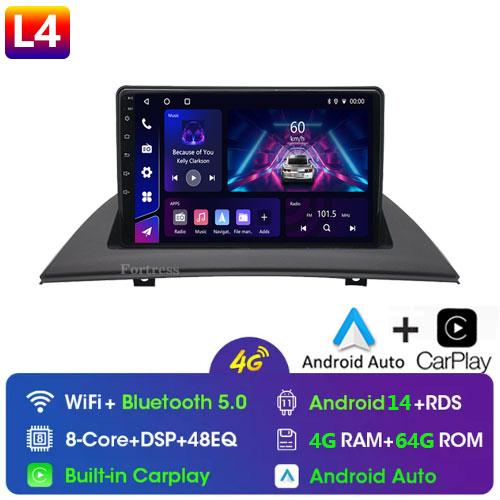 Android 14 Carplay Auto For BMW X3 E83 2004 - 2012 Car Radio GPS Player Multimedia stereo 360 Camera Navigation Video AI Voice