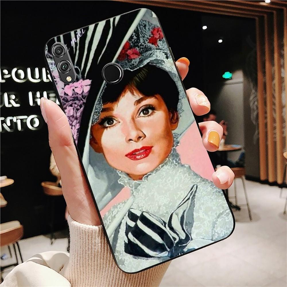 Audrey Hepburn Phone Case For Huawei Honor 10 lite 9 20 7A 9X 30 50 60 70 pro plus Soft Silicone Cover