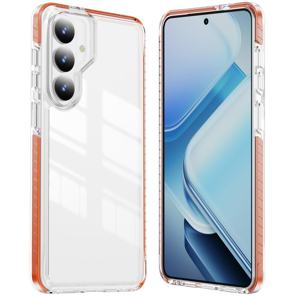 Anti Yellowing Clear Case With 3D Color Strip Airbag Shockproof Raised Lens Protection For Samsung Galaxy S26 S25 S24 S23 Series
