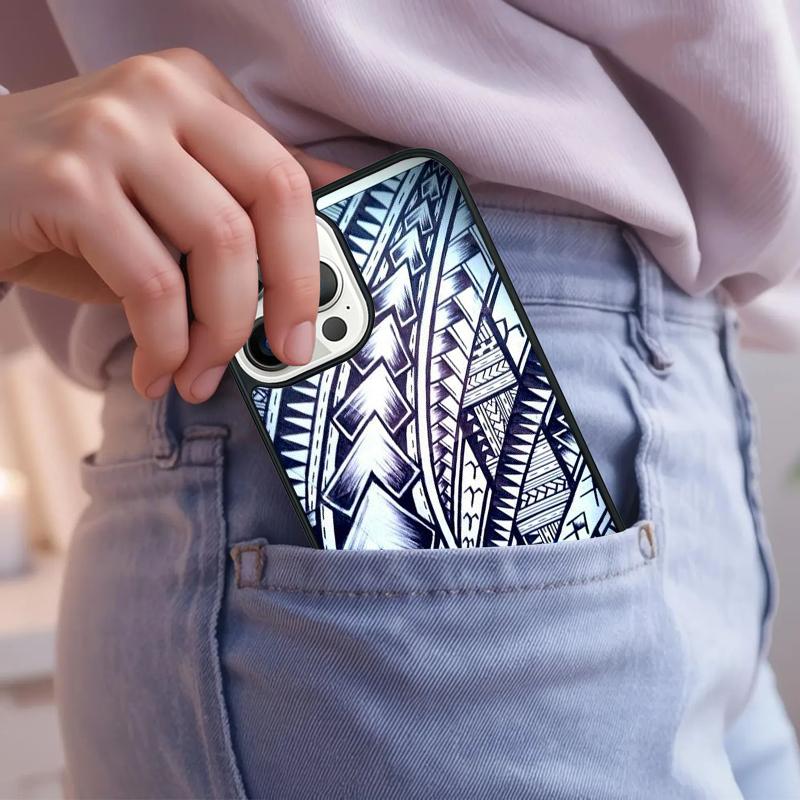 Maori Polynesian Samoan Tribal Phone Case For iPhone 17 Air 15 16e 14 13 Pro Max Coque 12 11 Pro Max PLUS cover