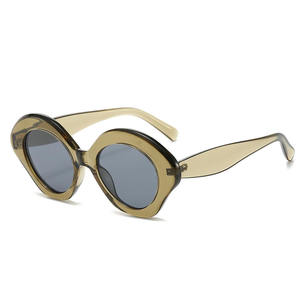 Fashion 2024 Ins Trend Oval Eyeglasses Frames Uv400 Luxury Sunglasses Women Men Custom Own Logo High Quality Lentes De Sol