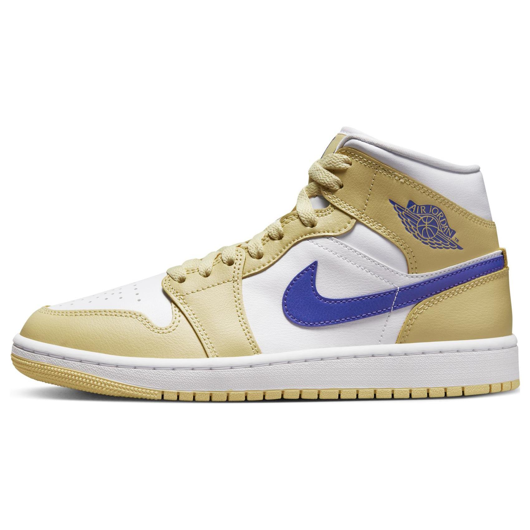 

Новые женские JORDAN 1 Mid Lemon Wash Lapis BQ6472-701 36.5