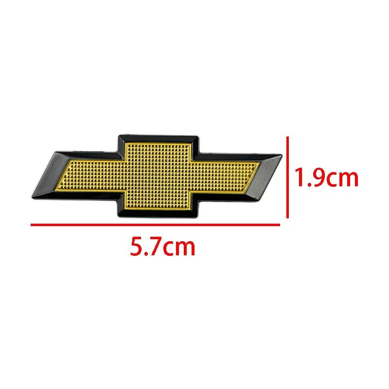 GSVWY1 5.7cm Emblema Adhesivo Central de Volante de Coche de Aleación para Chevrolet Aveo Cruze Malibu Captiva Optra Trax Lacetti Sail Silverado