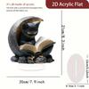 Charming Black Cat 2D Flat Acrylic Ornament - Birthday & Graduation Gift Ideal for Office Desk Decoration