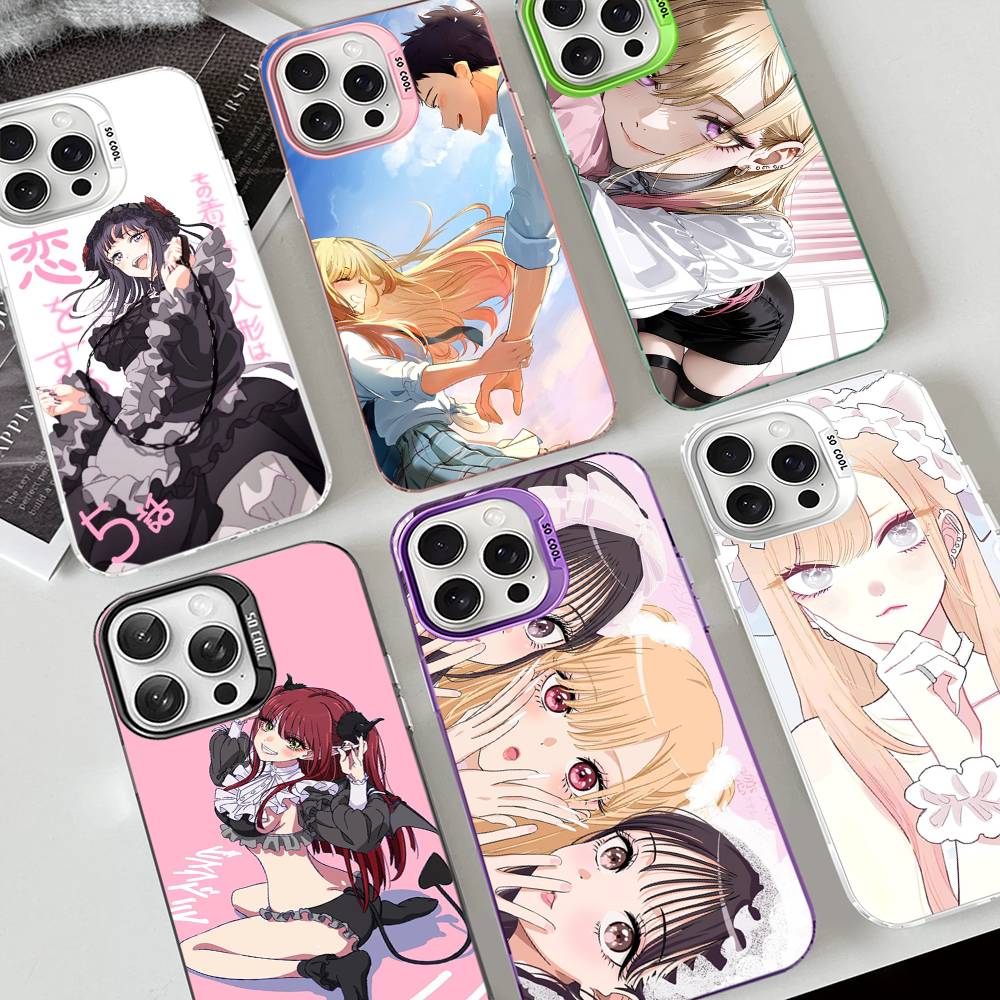 Anime My Dress Up Darling Phone Case For iPhone 16 15 14 13 12 11 Pro Max 17 Plus Colorful Cover