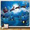 Christmas Elk Home Decoration Tapestry Background Cloth Hippie Fantasy Scene Bohemian Room Wall Decoration Tapestry
