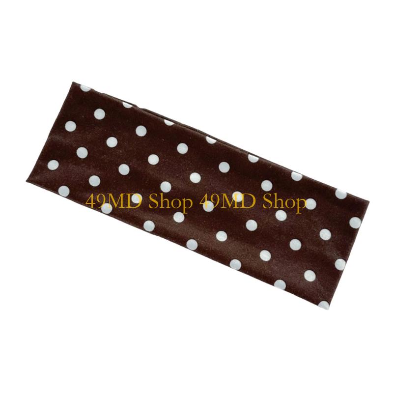 49MD Lightweight Dot Print Sports Headdress Elastic Hairband For Women Girls Yoga