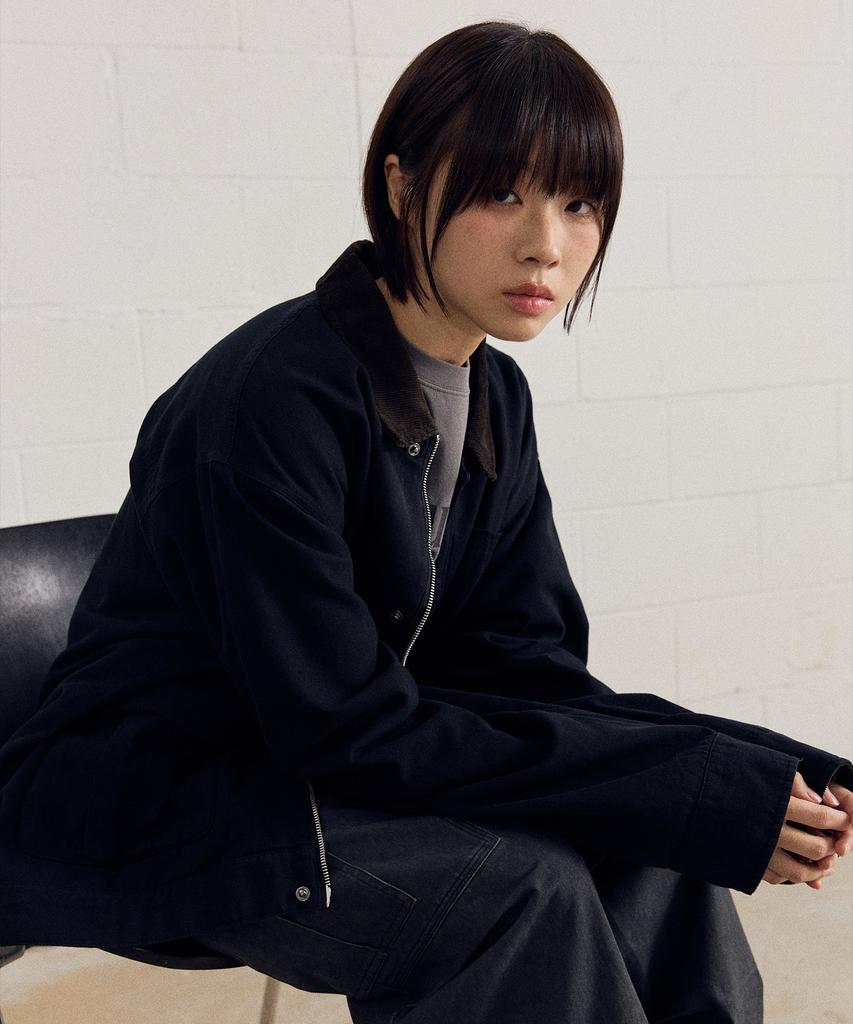 Filluminate Cotton Work Jacket - Black