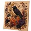 Halloween Seasonal Wall Artwork, Textured Art Panel for Shelf Styling, Party Display, Single Style Artwork for Home