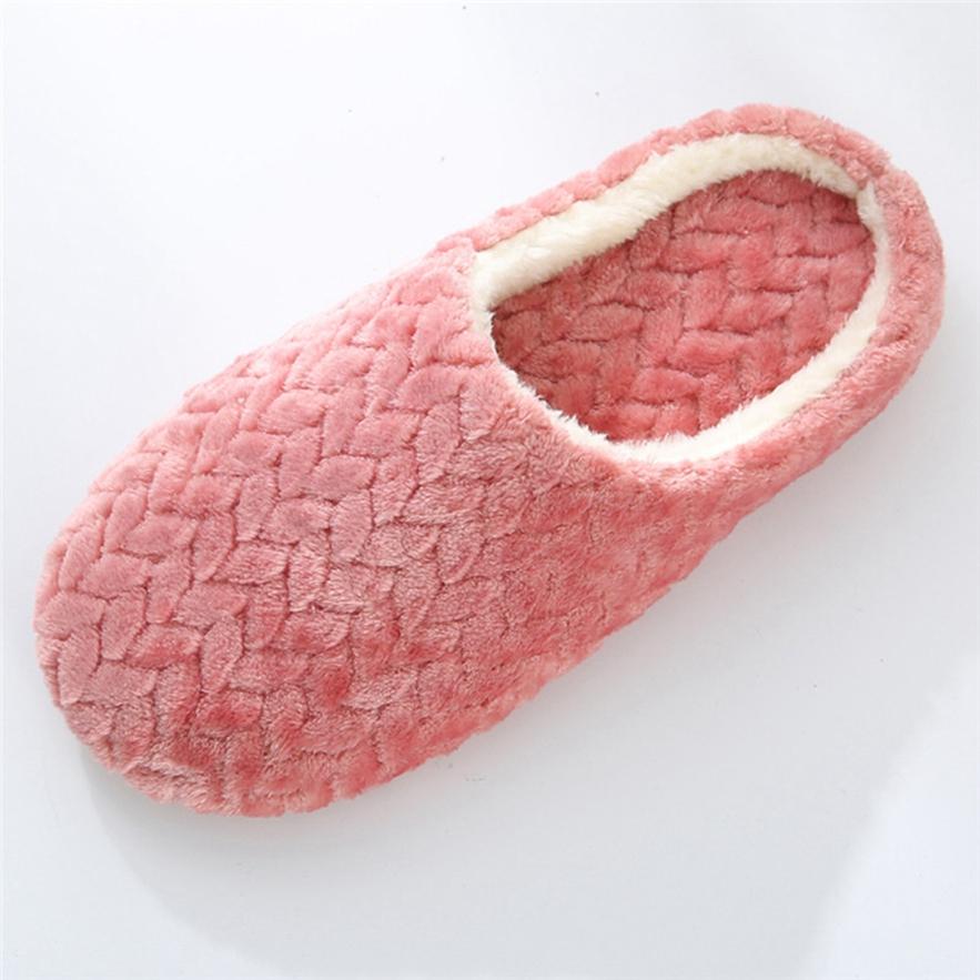 Unisex Winter Warm Slippers Indoor Floor Shoes Non-slip House Shoes