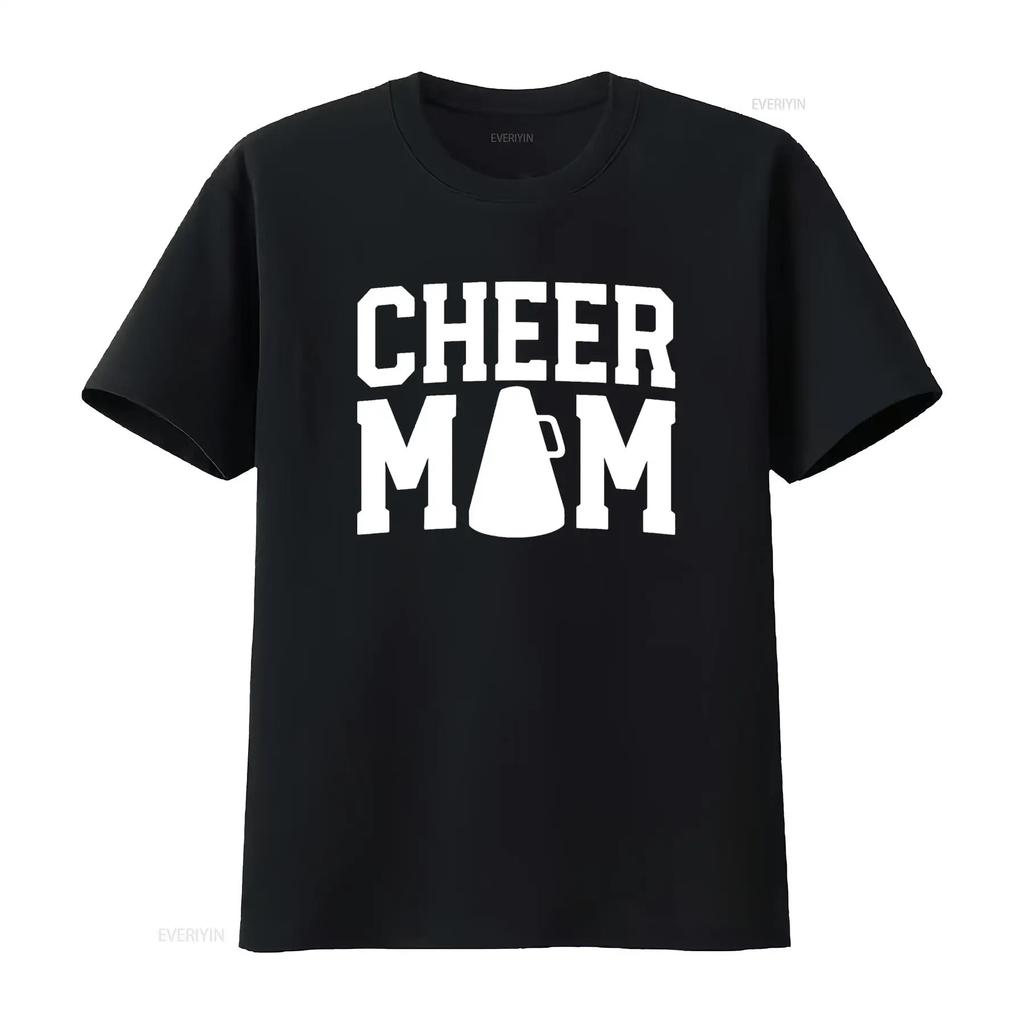 Cheer Mom T Shirt For Women Cheerleader s Mother vintage Washed Comfortable designer clothes Soft Casual homme graphic