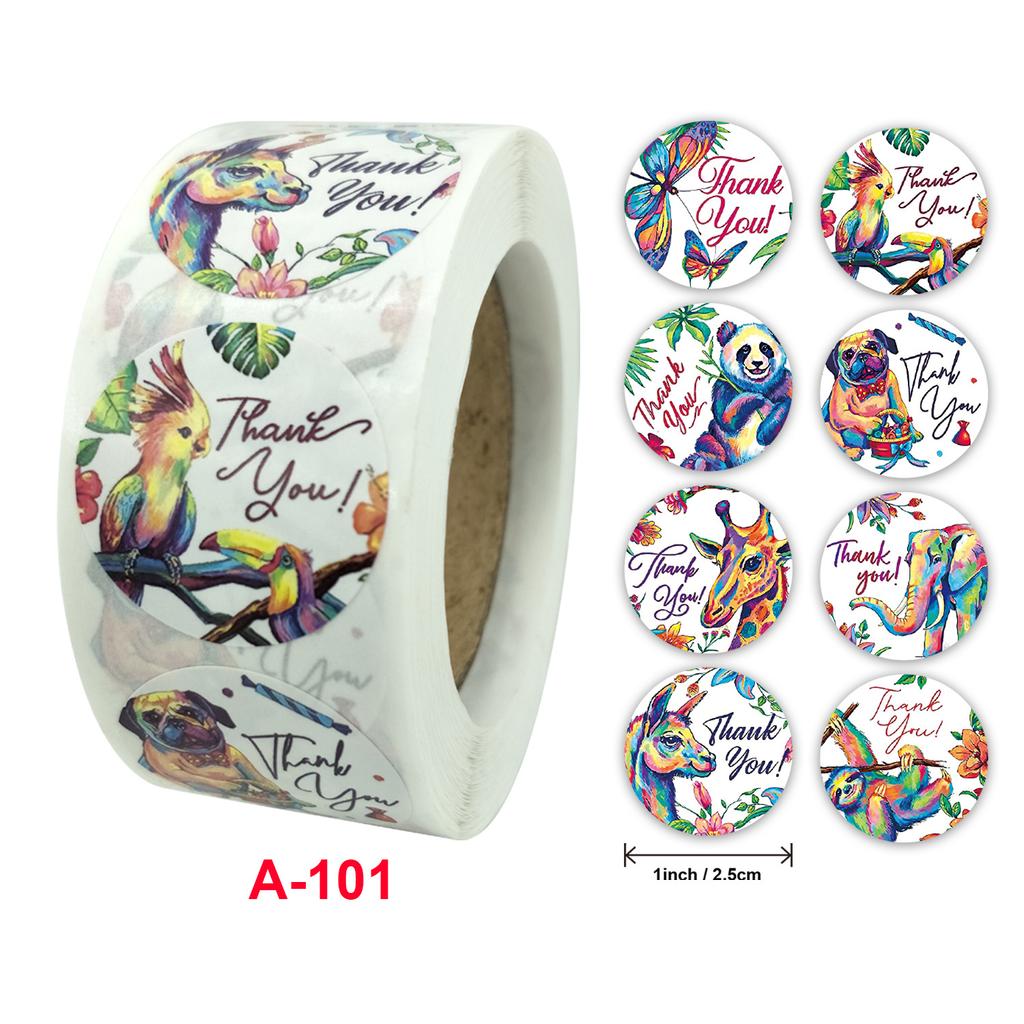 500 pcs/roll 1inch White DIY Handmade with Love Label Wedding Adhesive Stickers Party Gift Decoration Handmade Stationery Sticker