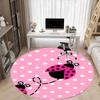 1pc Ladybug Polka Dot Office Round Rug, Non-slip, Soft and Durable Office Rug for Interior Decoration, Perfect for Office, Beautiful Decoration Yy2603