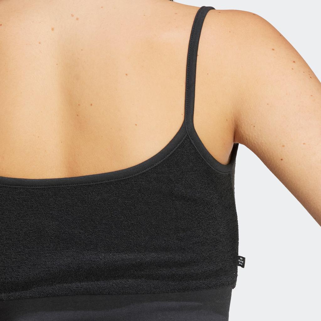 Adidas Originals Trefoil Brand Logo Print Camisole Women Tops Black IC8524