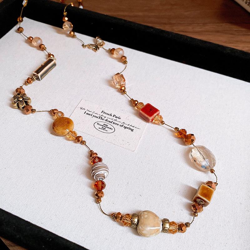 Collana con Perline per Clavicola Resort Bohemien - Accessorio di Moda di Lusso Leggero di Alta Gamma