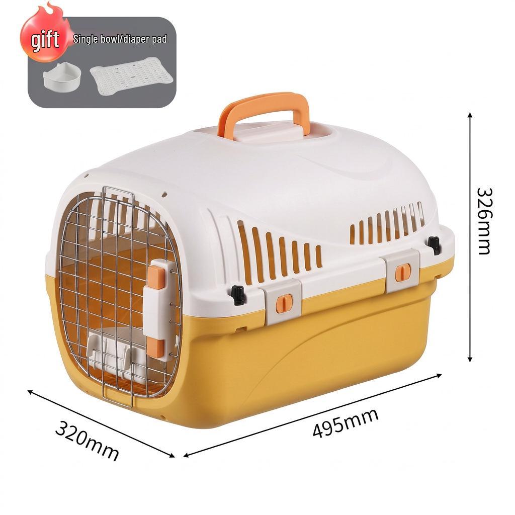 Pet Airline Carrier: Portable, Breathable Travel Cage for Cats and Dogs