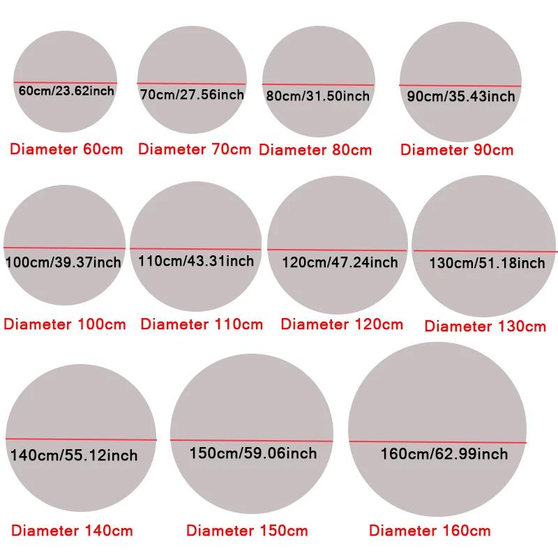 60/90/120Cm Round Table Cover Waterproof Oil-Proof Tablecloth Elastic Fitted Round Table Cover for Kitchen Dining Wedding Party