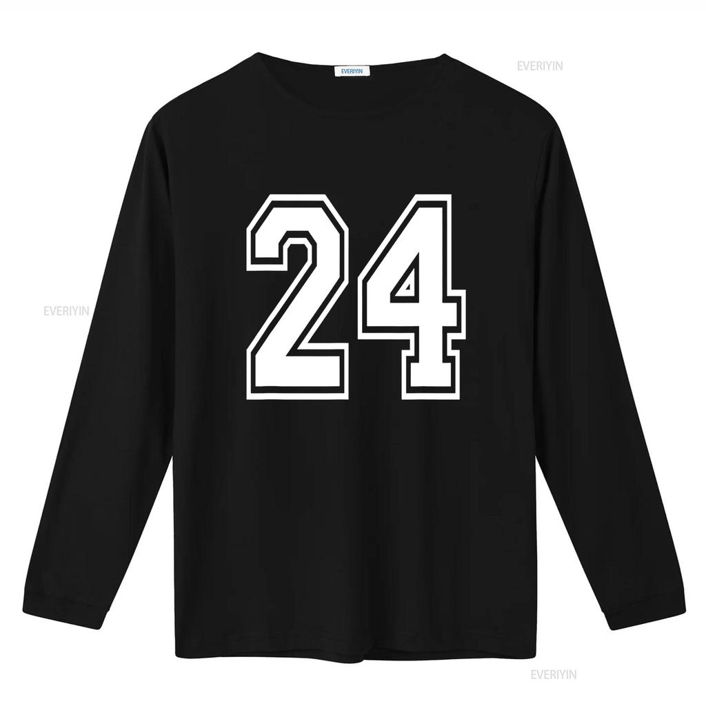 Nummer 24 T-Shirt Geburtstag Varsity Sportteam Trikot vintage gewaschen Unisex Streetwear Designer Kleidung Lässige Mode