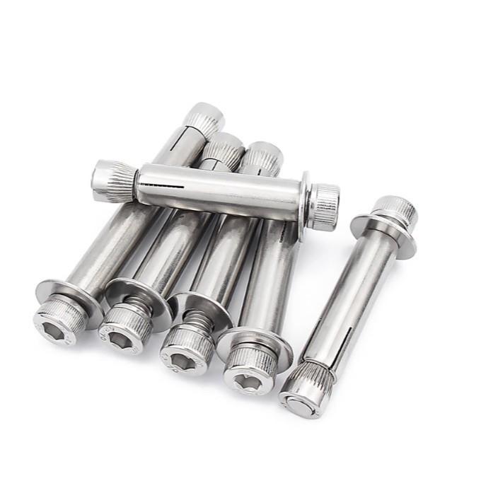 304 Stainless Steel Expansion Bolt Set with Cylinder Head Hex Socket - Sizes M6, M8, M10, M12 M6 x 40 mm