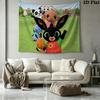 Bing Cartoon Wall Tapestry Aesthetic Wall Hanging Printed Fabric Blanket Decorative Tapestries for Bedroom Living Room Home Decor