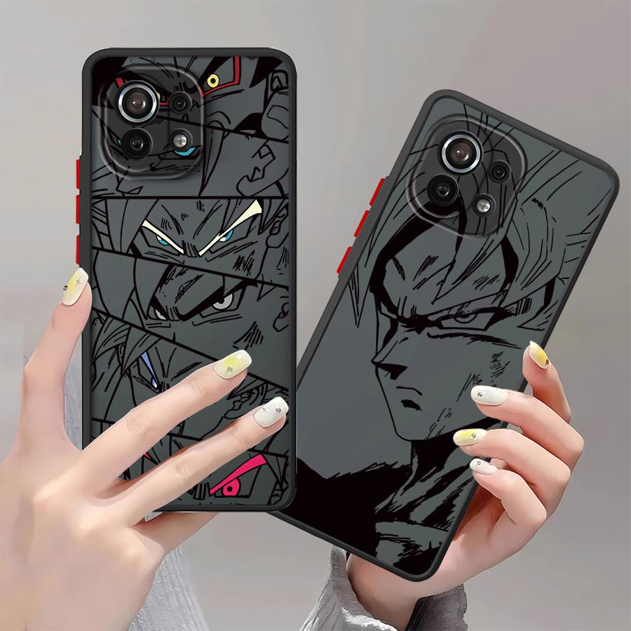 Goku Dragon Ball Phone Case for Xiaomi Redmi 10A 10C 9A A2+ 14C 12C A4 9T 9C 13C K40 Pro A1+ Black Edge Shell