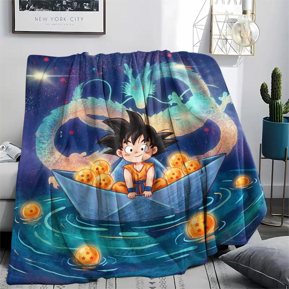 

Dragon Ball Goku Print Flannel Blanket, Ultra Soft High Quality All Seasons Warm Throw, Home Decor Cozy Blanket, Perfect Christmas Gift 80cm x 120cm