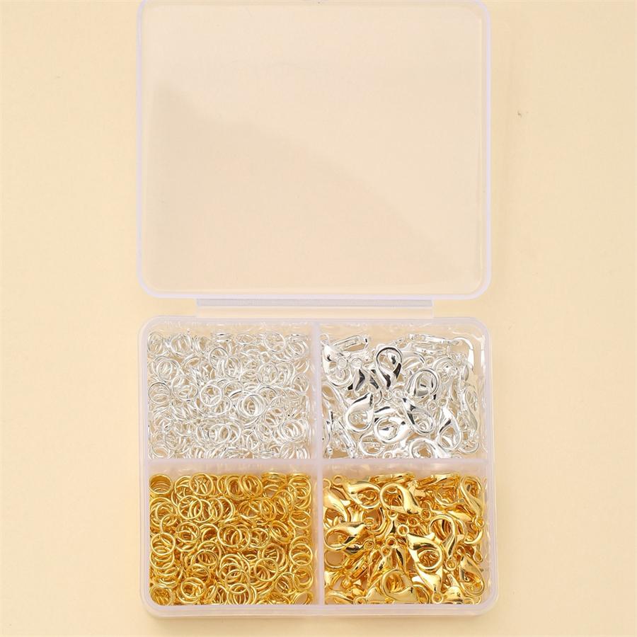 601Pcs/Set Lobster Clasps Hooks Connectors Jump Rings For Bracelet Necklace Chain DIY Jewelry Making Findings