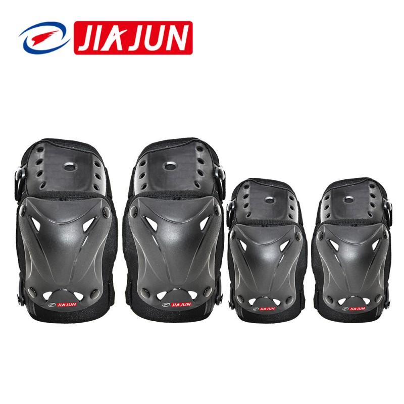 Adult Off-Road Motorcycle E-Scooter Safety Gear Set Knee Elbow Pads Cycling Skateboarding Extreme Sports