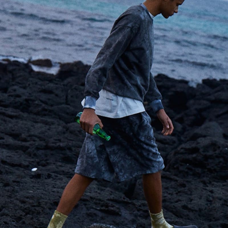 SAND SOUND TieDyeing Socks Olive (MS33KTA72J)