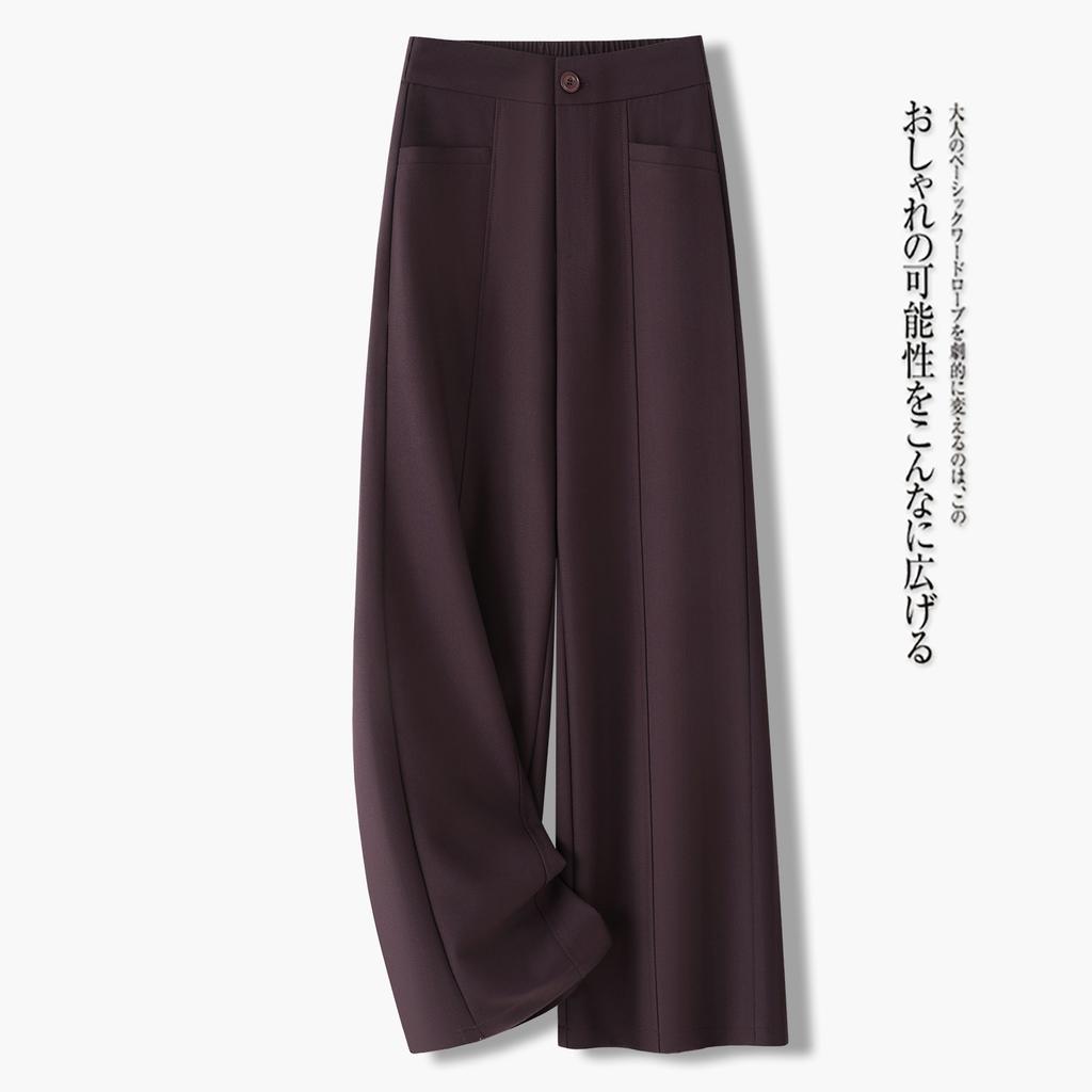 Loose and versatile casual straight-leg pants women's 1116 spring and autumn popular high-waisted thin breathable wide-leg pants