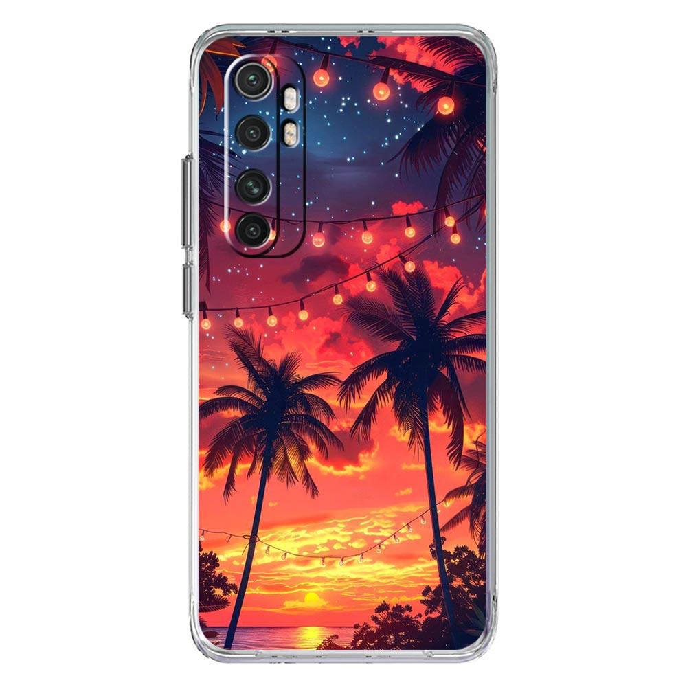 Phone Case For Xiaomi Mi Poco X7 X6 X5 NFC X3 F7 Ultra F6 Pro F3 15 14T 14 13T 11 12 13 Lite Clear TPU Cover Coconut Tree