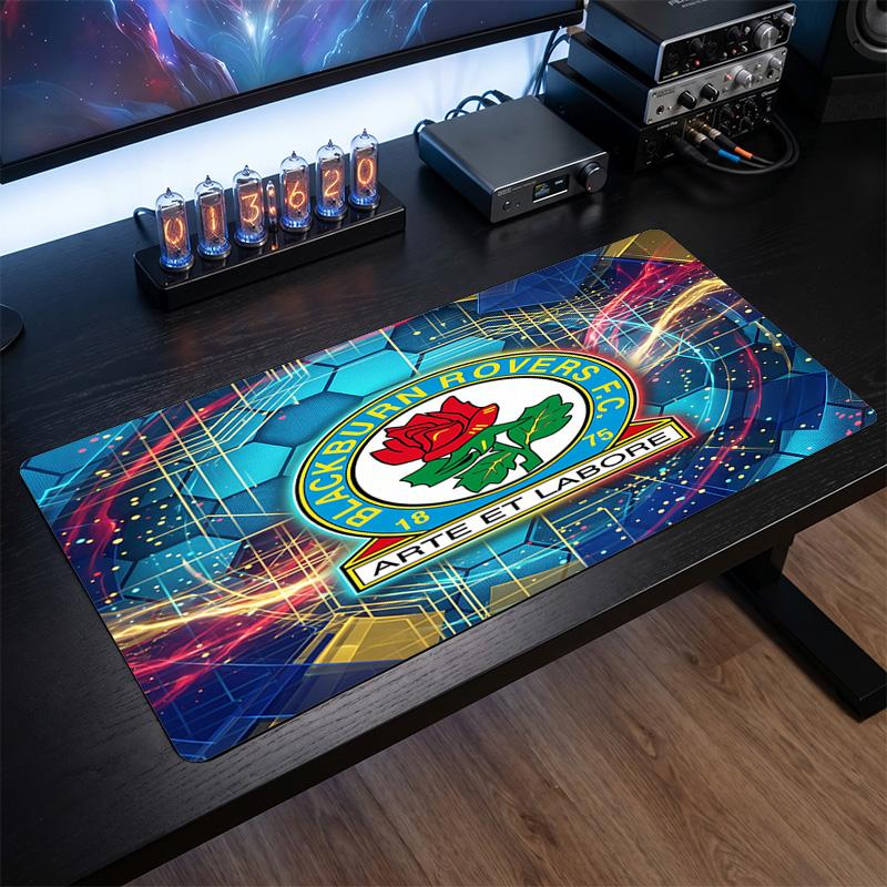 Tappetino per Mouse Grande Stampa Calcio Blackburn Rovers, Tappetino Esteso Antiscivolo per Scrivania da Gioco per Ufficio Casa