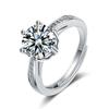 2CT Moissanite 925 Silver Ring Luxury for Women Engagement Wedding Simple Jewelry Birthday Gifts Fashion High Quality
