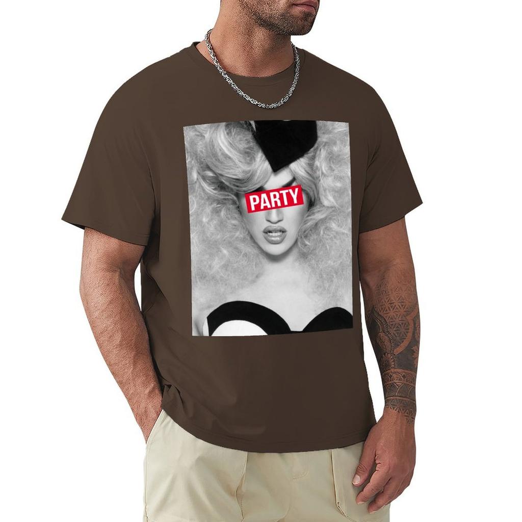PARTY T-Shirt Sommerkleidung Schwergewichte Anime-Kleidung Hippie-Kleidung Herren weiße T-Shirts