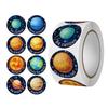 Lovely Solar System Stickers Realistic Planet Adhesive Round Labels for DIY Card School Birthday Party Classroom 500PCS