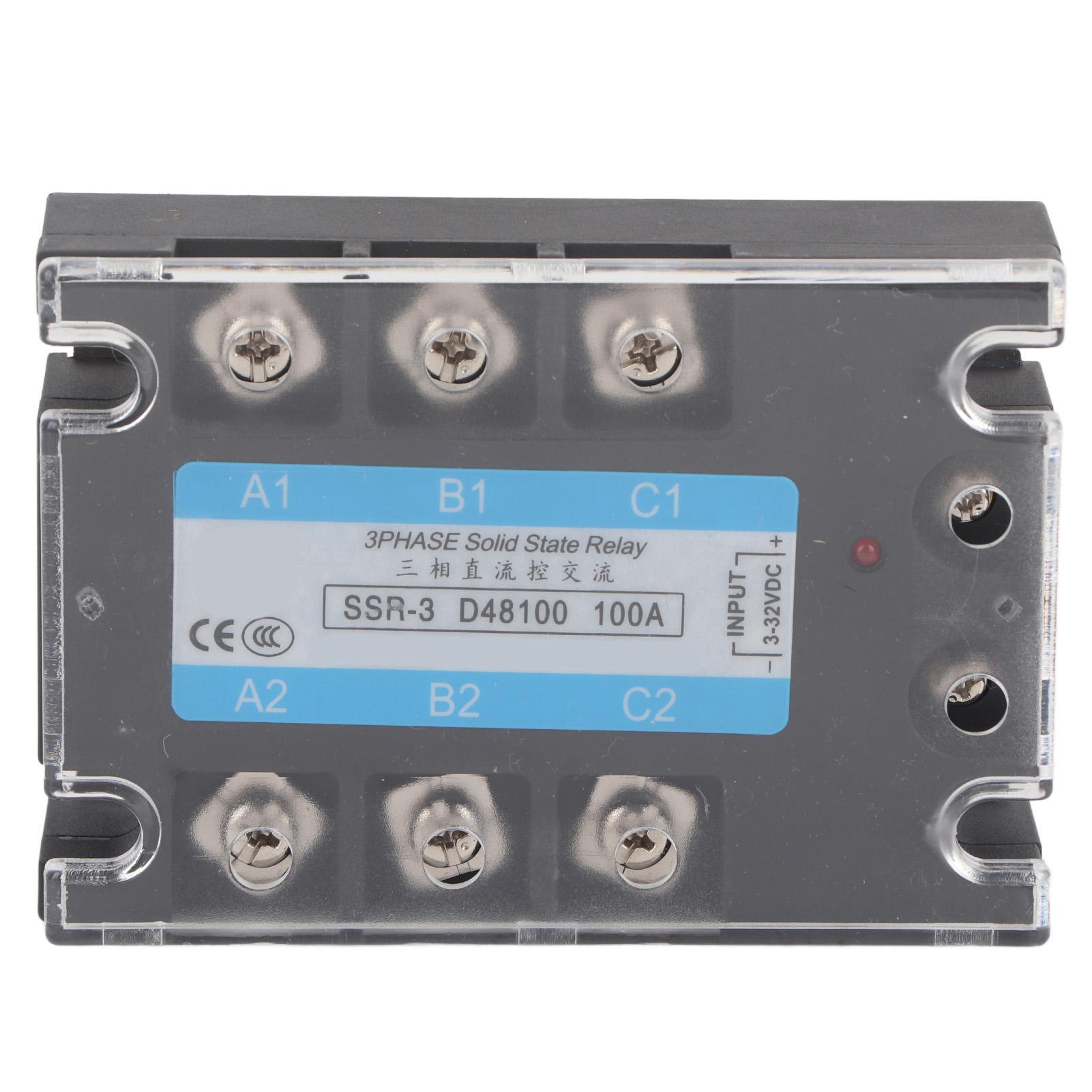 

3 Phase Solid State Relay Electric Input SSR3 D48100 100A DC Controlled AC 480V